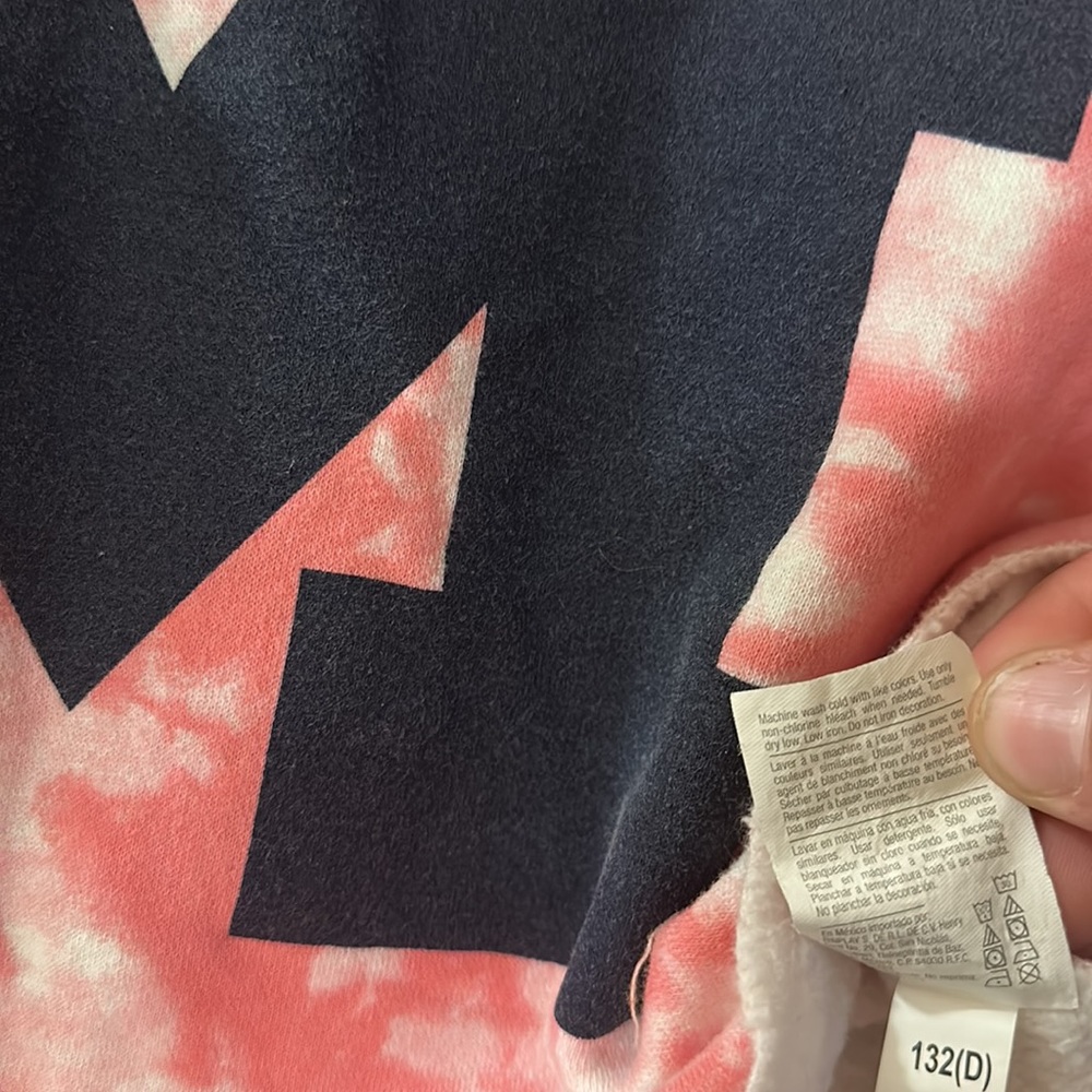 Champion University of Michigan Wolverines Cropped Tie Dye Sweatshirt Medium - Picture 7 of 8